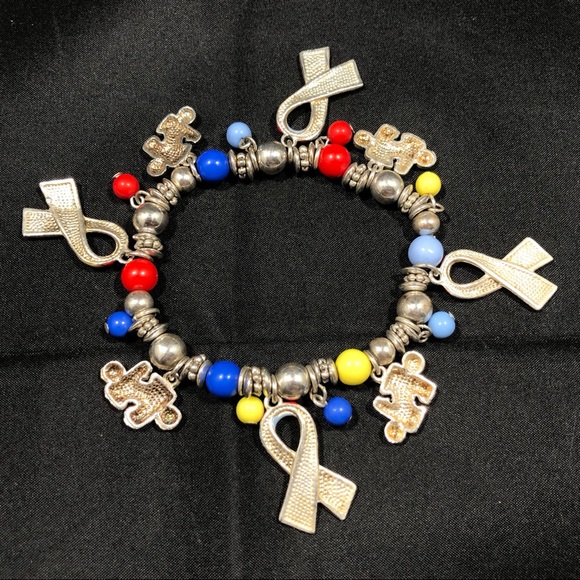 AUTISM AWARENESS BRACELET and 2 PINS - Picture 3 of 6